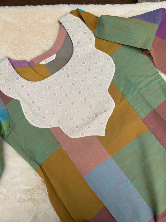 Pastel Madras Checks Aline Top & Bottom
