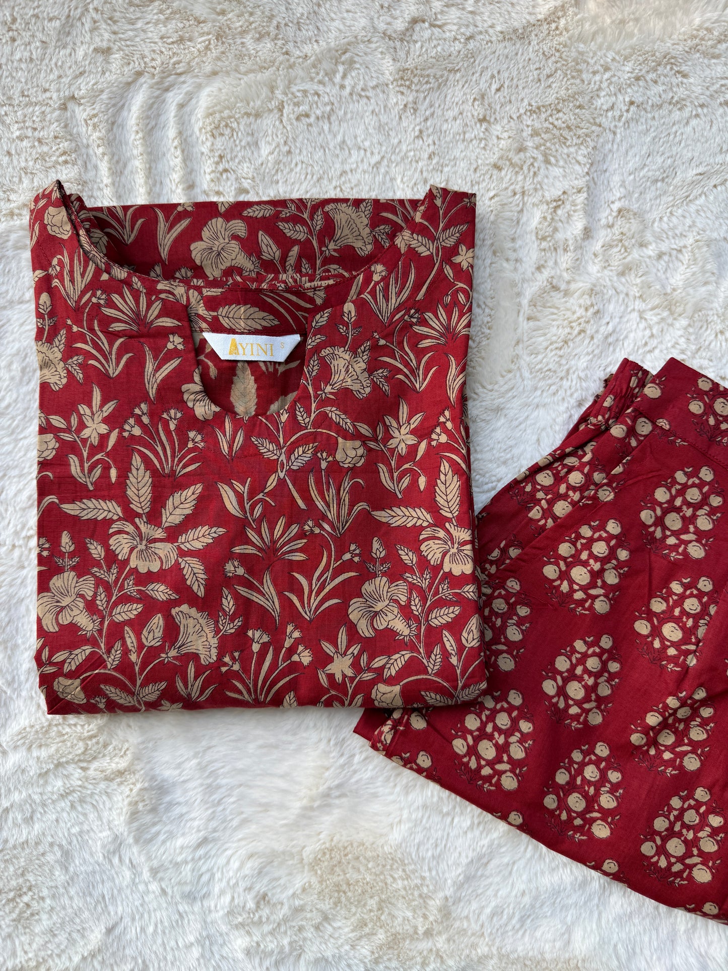 Crimson Bloom Co-ord Sets
