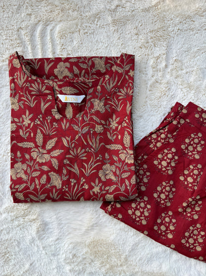 Crimson Bloom Co-ord Sets