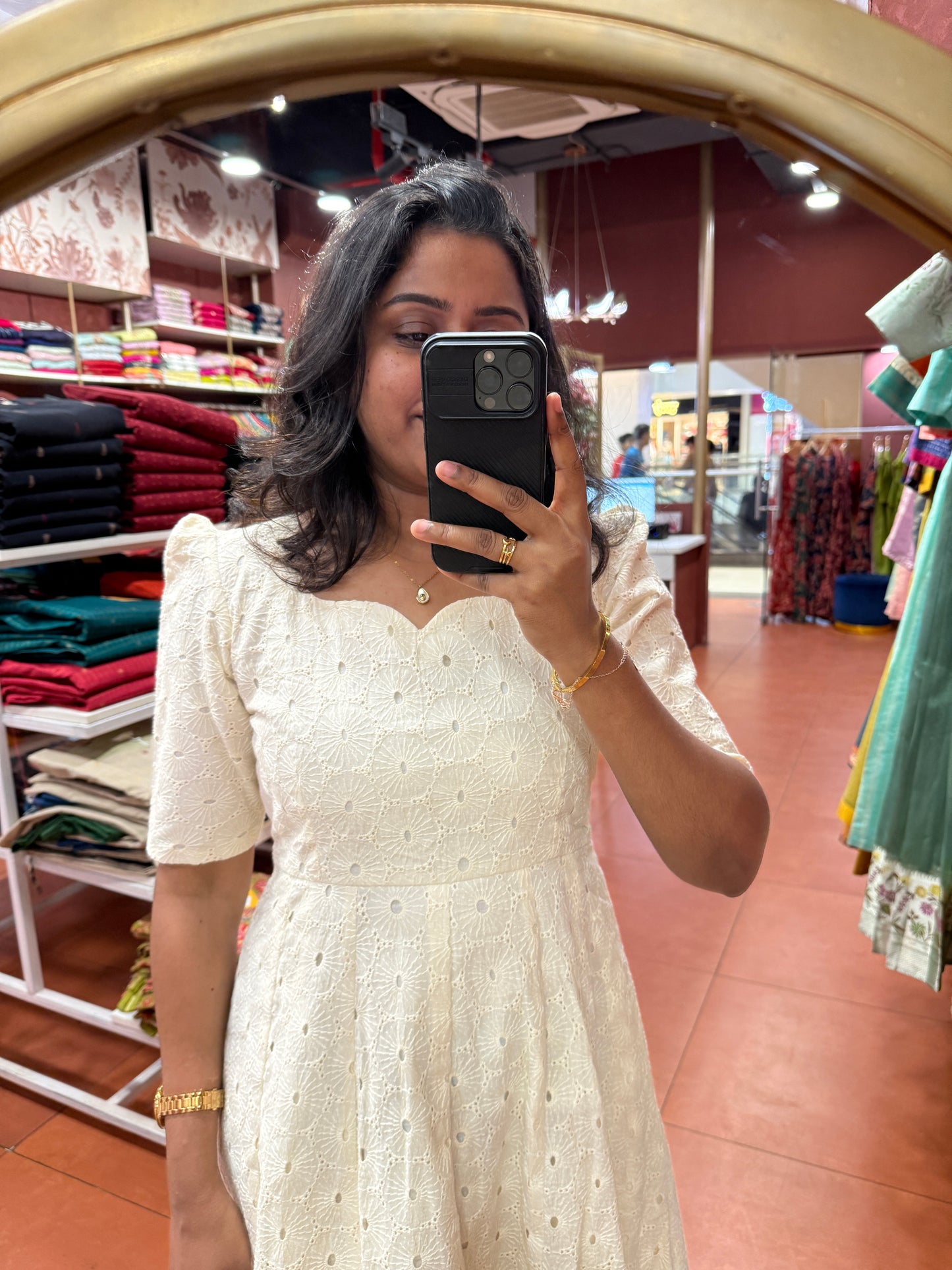 White Hakoba Dress Pure Cotton