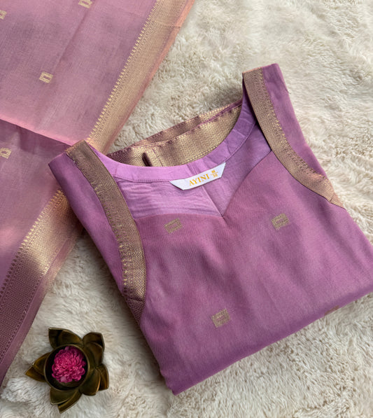 Lilac Tissue Silk 2 pcs Set