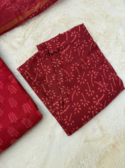 Sembaruthi Handblock Kota 3pcs Set