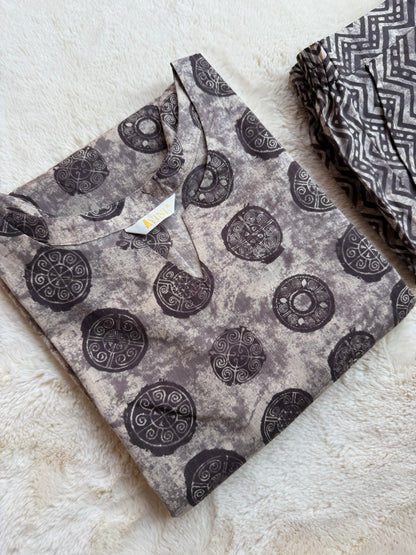 Greyish Polka print Co-ord Sets