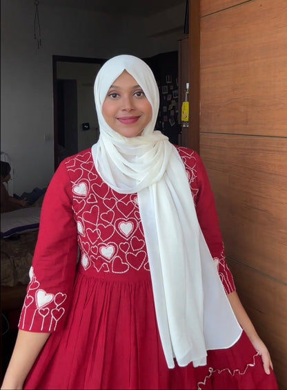 Red Velvet Ruffle Tier Maxi