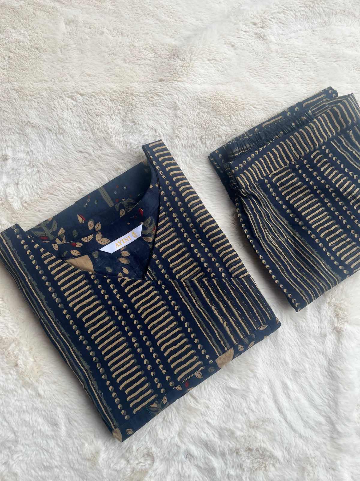 Blue Cotton A-line Co ords