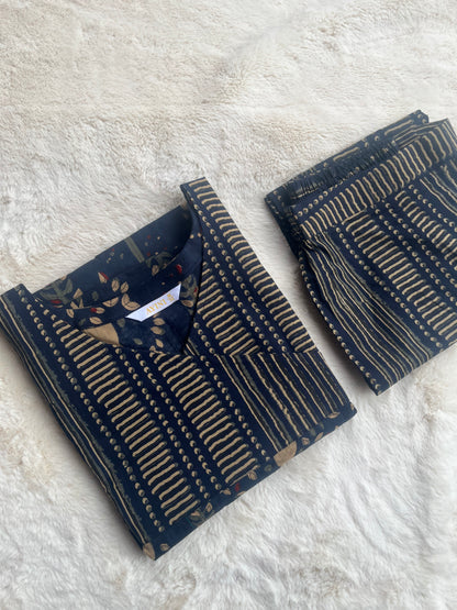 Blue Cotton A-line Co ords