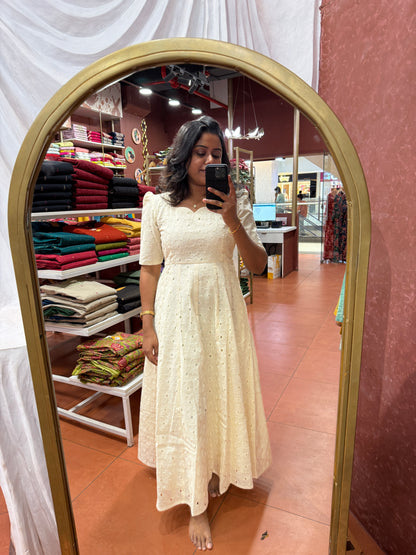 White Hakoba Dress Pure Cotton