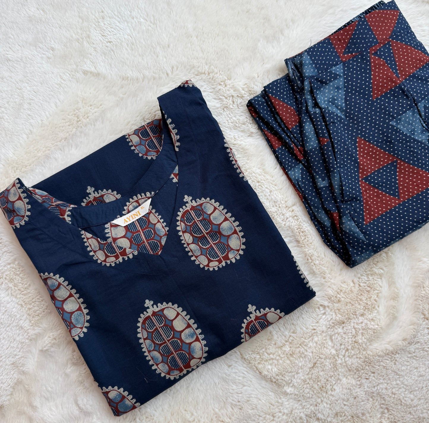 Blue Terra Print Co-ord Sets