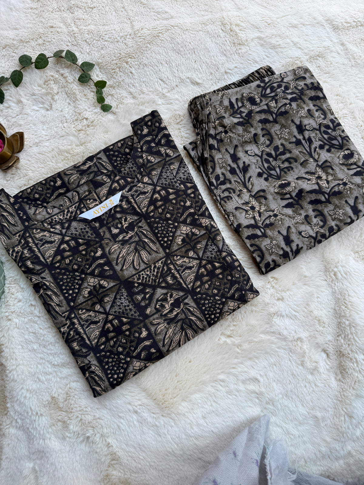 Deep Charcoal Cotton A-line Co ords