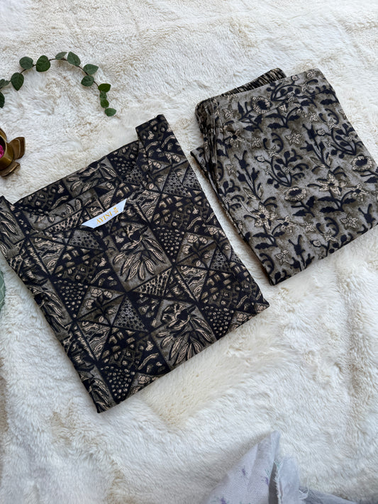 Deep Charcoal Cotton A-line Co ords