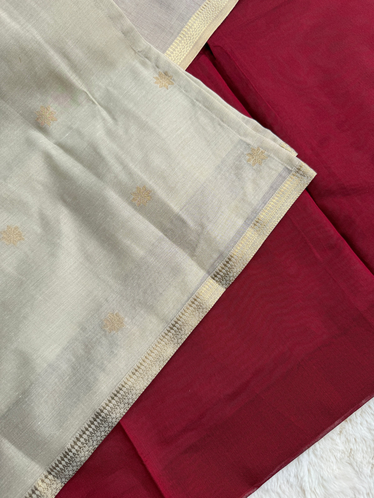 White Tissue Silk 2 pcs Set