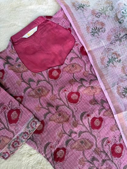 Floral Pink kota 3 pcs Set