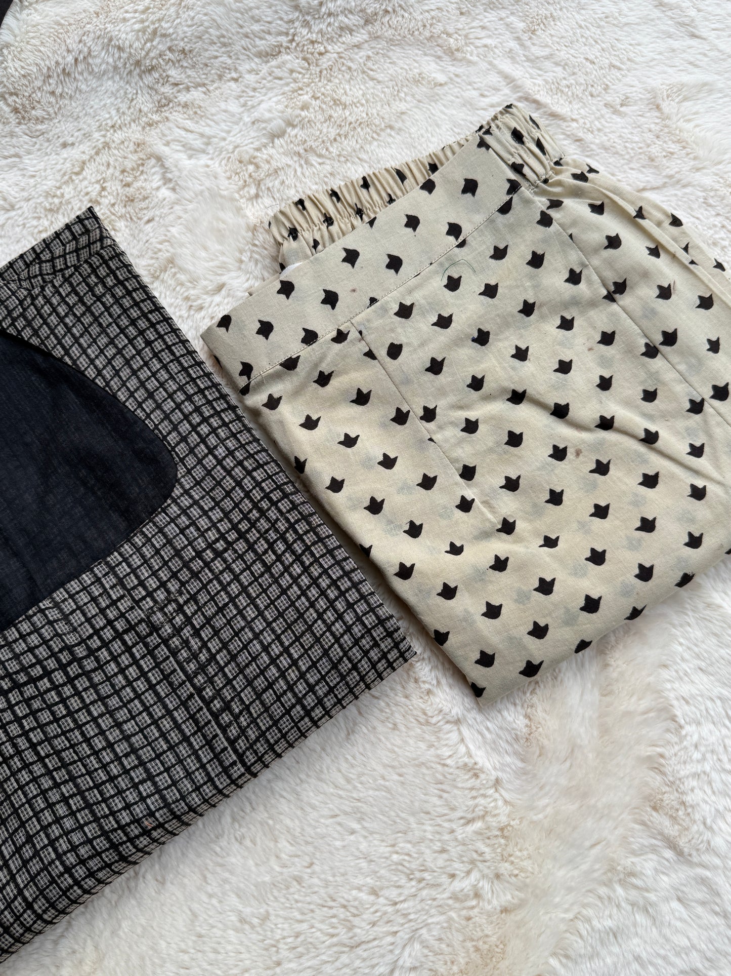 Black checks kota 3 pcs Set