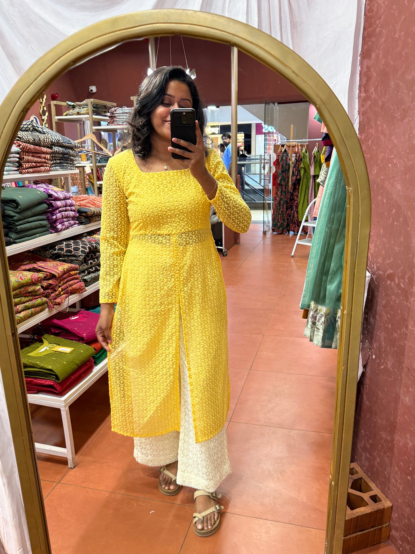 Yellow Chikankari 2 pcs Set