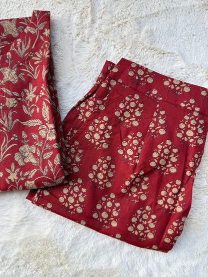 Crimson Bloom Co-ord Sets