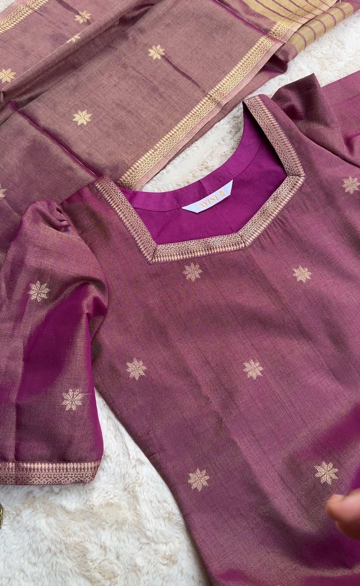 Purple Tissue Silk 2 pcs Set