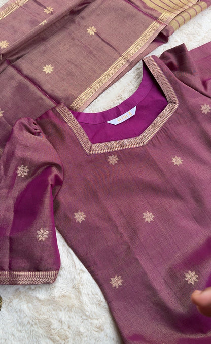 Purple Tissue Silk 2 pcs Set