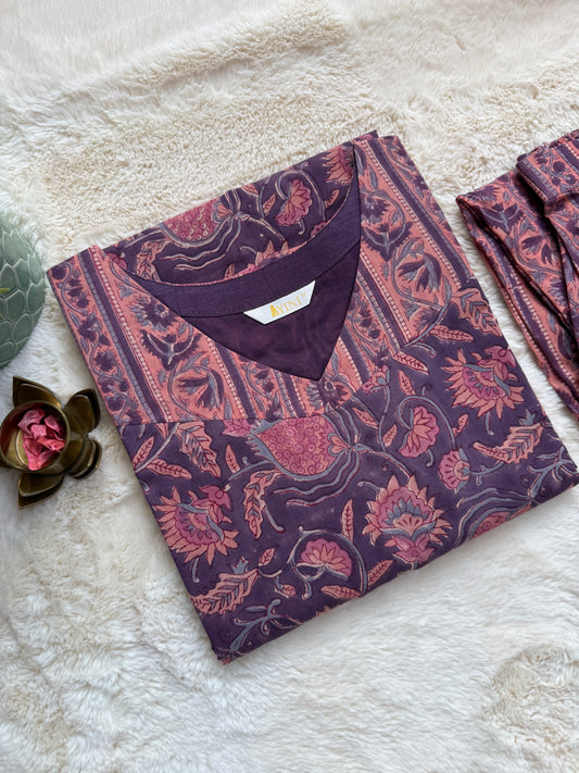 Floral lilac Muse Co-ord sets