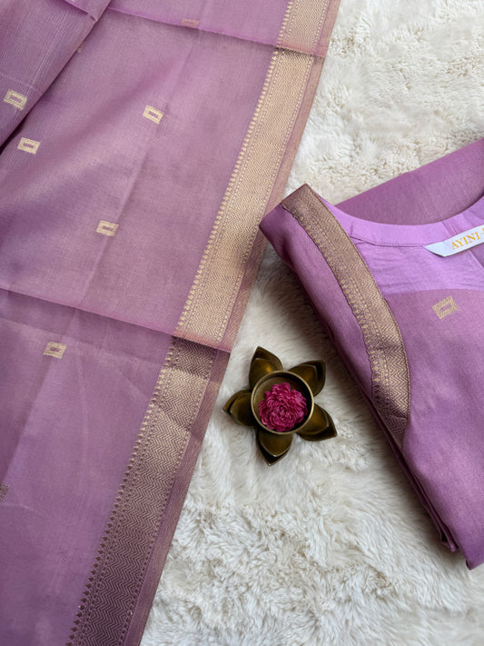 Lilac Tissue Silk 2 pcs Set