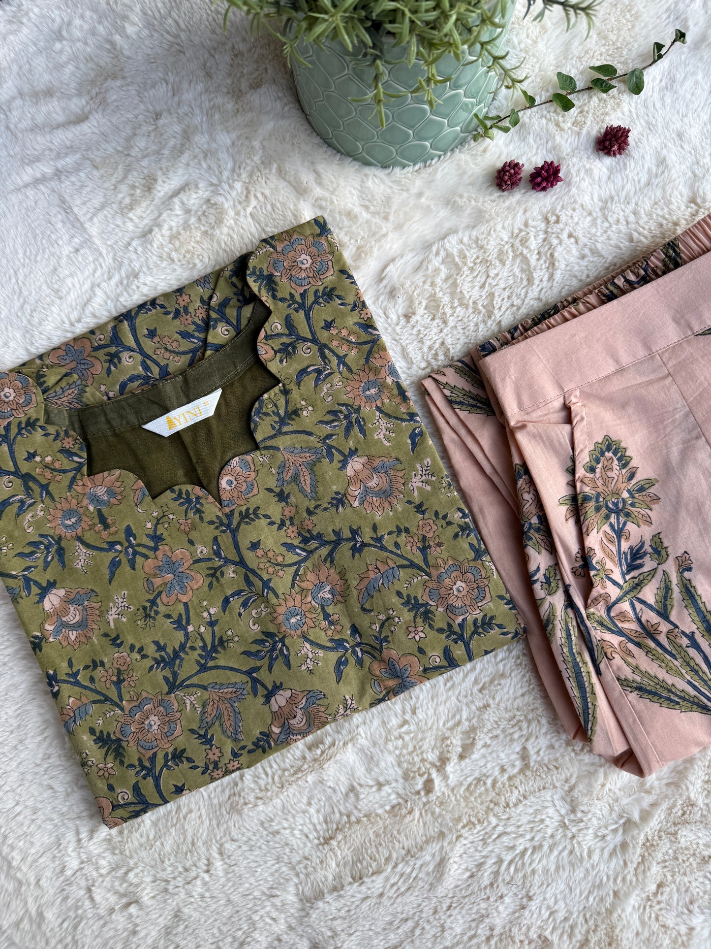 Olive Petal Co- ord sets
