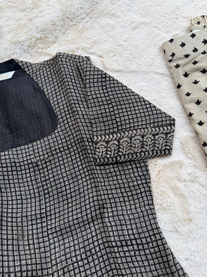 Black checks kota 3 pcs Set
