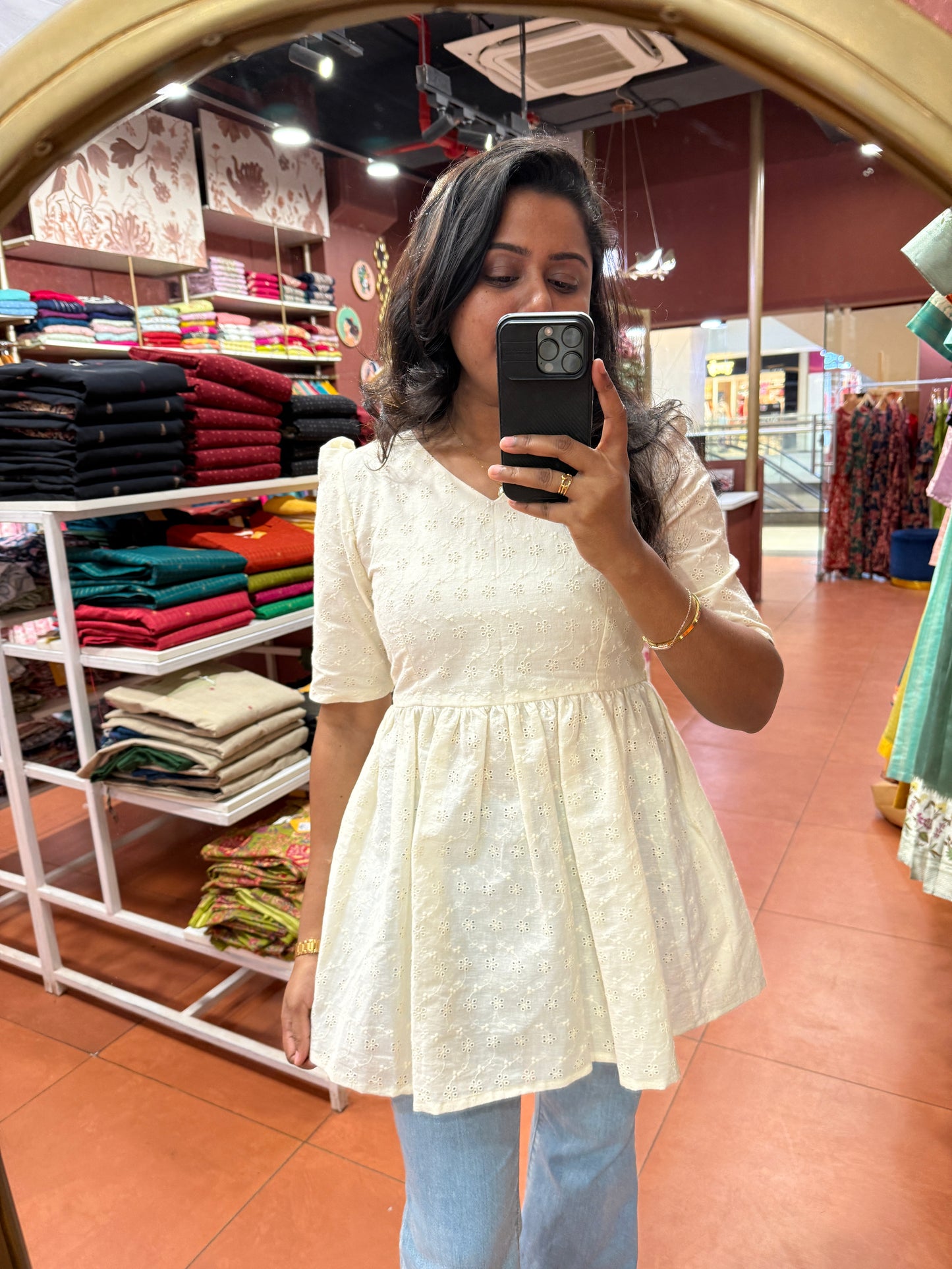 Hakoba Peplum Top