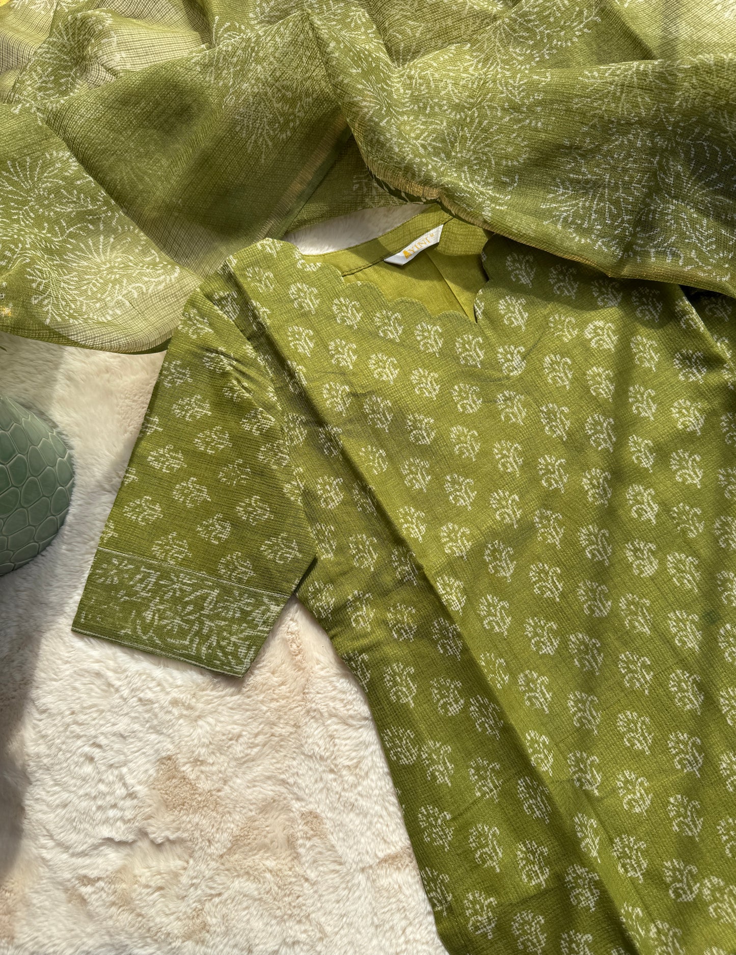 Green Dutta kota 3 pcs Set