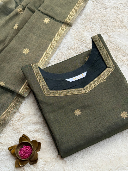 Green Tissue Silk 2 pcs Set