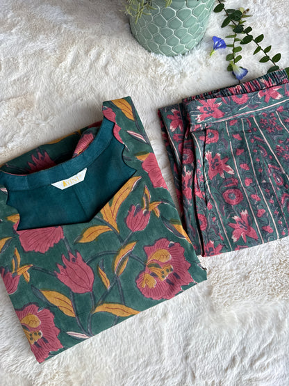 Teal Garden Co-ord sets