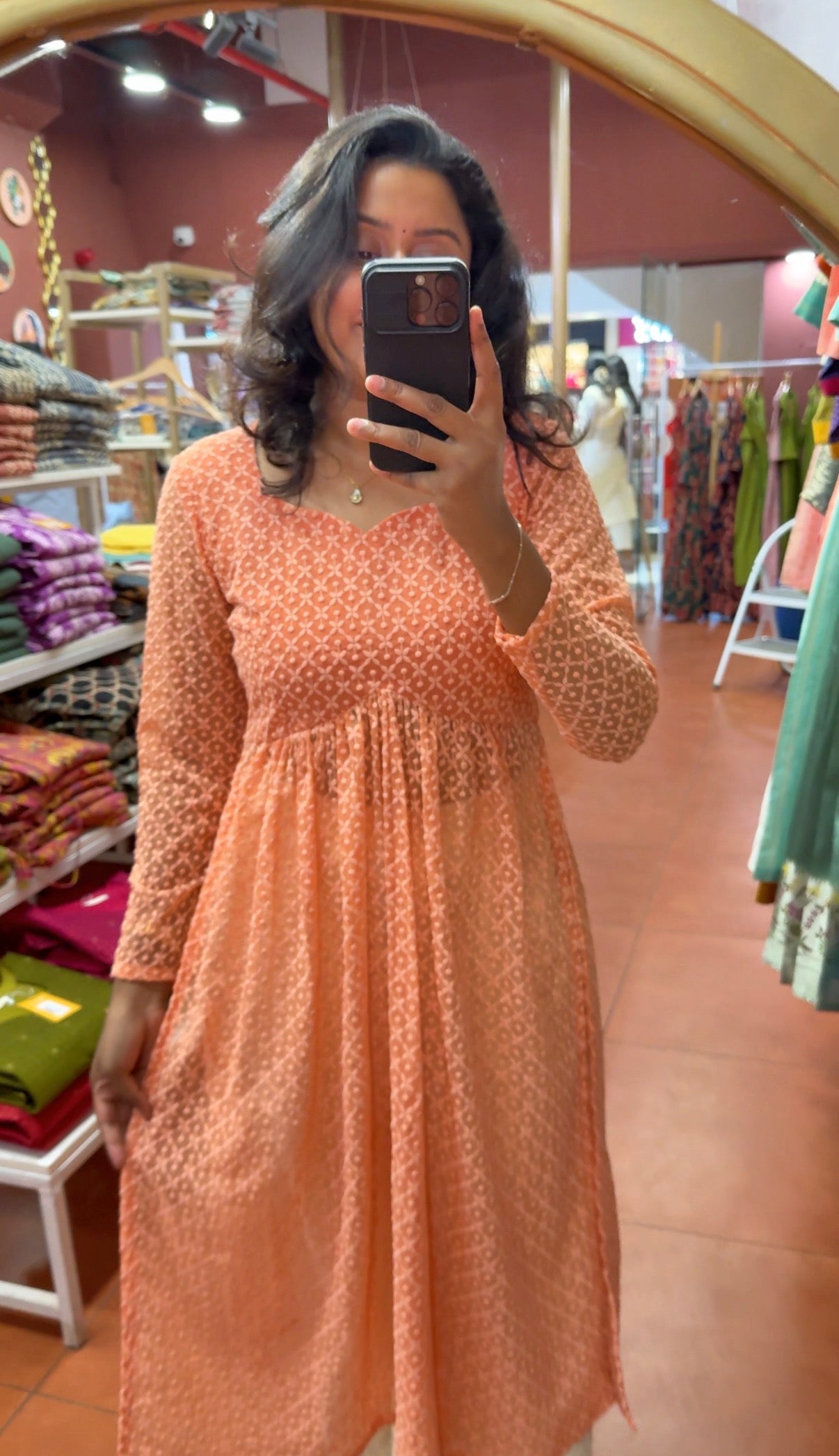 Orange Chikankari 2 pcs Set