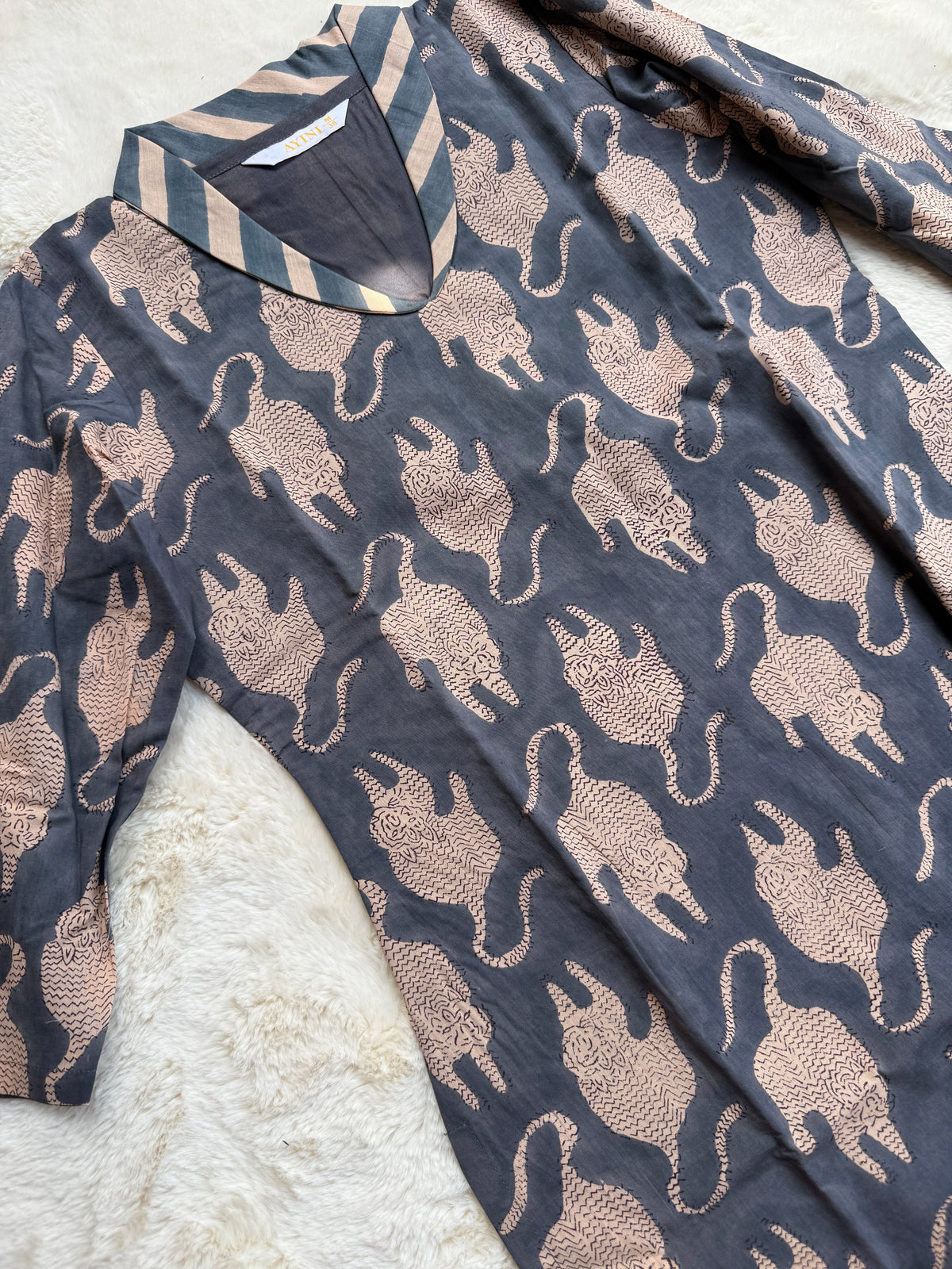 Animal Hand block Print Co-ord sets