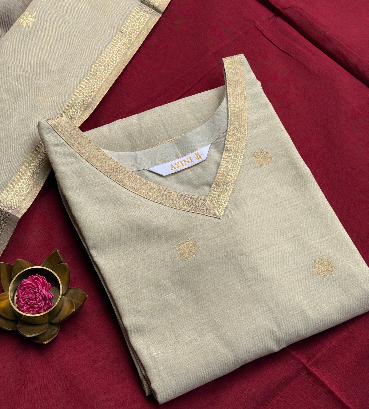 White Tissue Silk 2 pcs Set