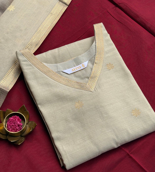 White Tissue Silk 2 pcs Set