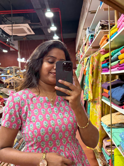 Pink Bloom Peplum Top