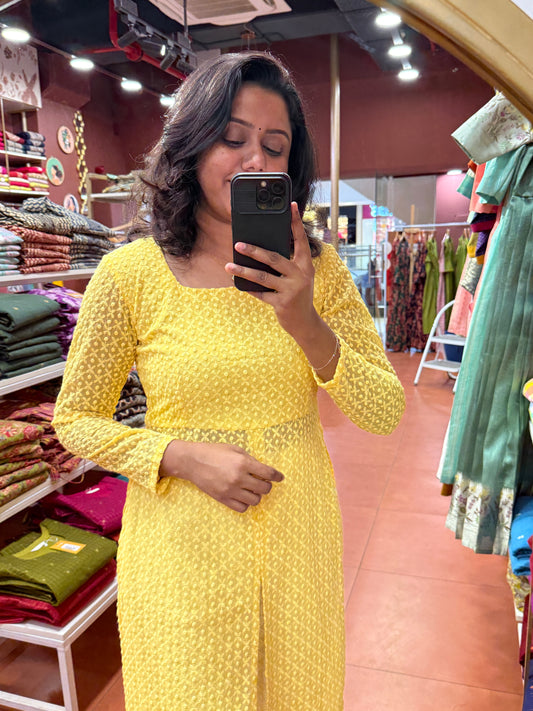 Yellow Chikankari 2 pcs Set