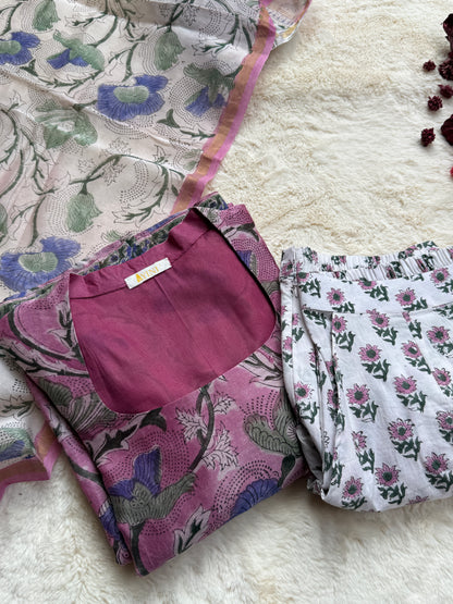 Floral Chanderi 3 pcs Set