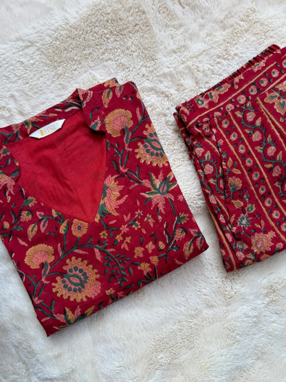 Floral Red Co-ord sets