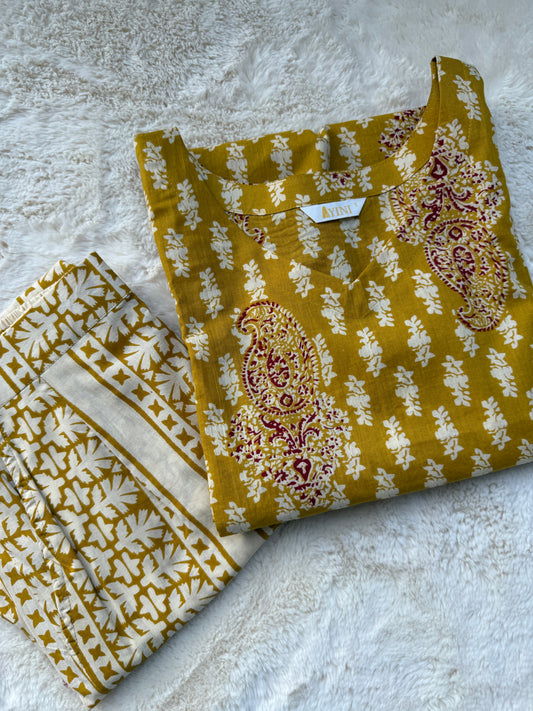 Yellow Motifs Co-ord Sets