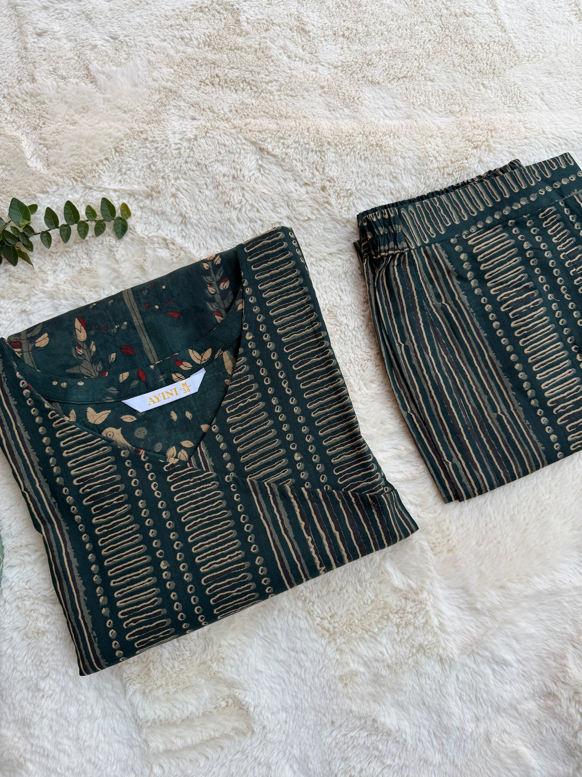 Dark Forest Teal Cotton A-line Co ords