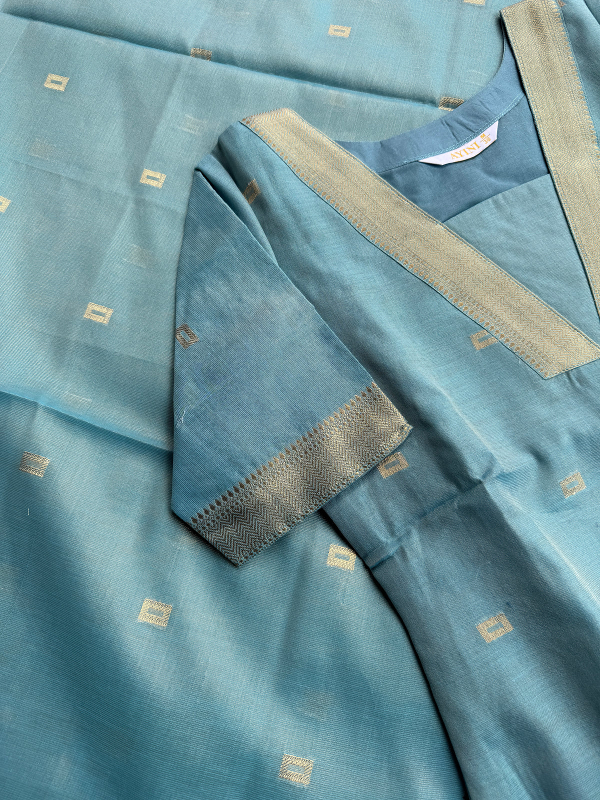 Blue Tissue Silk 2 pcs Set