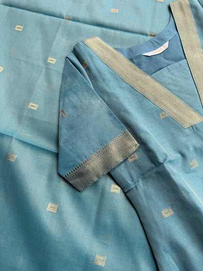 Blue Tissue Silk 2 pcs Set