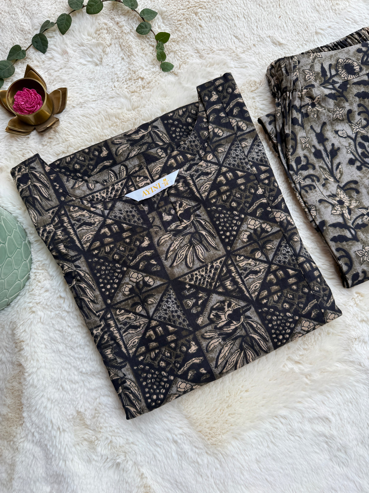 Deep Charcoal Cotton A-line Co ords