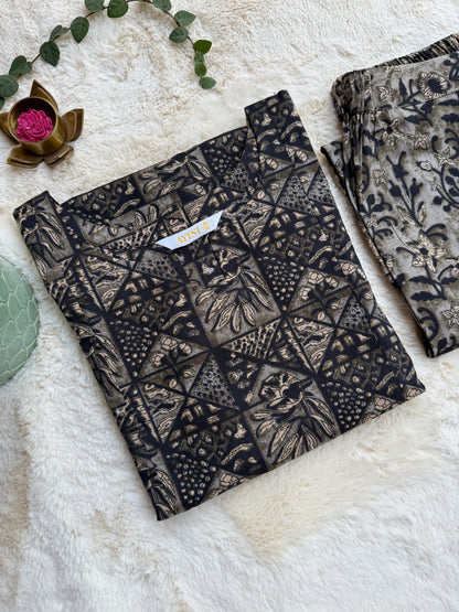 Deep Charcoal Cotton A-line Co ords