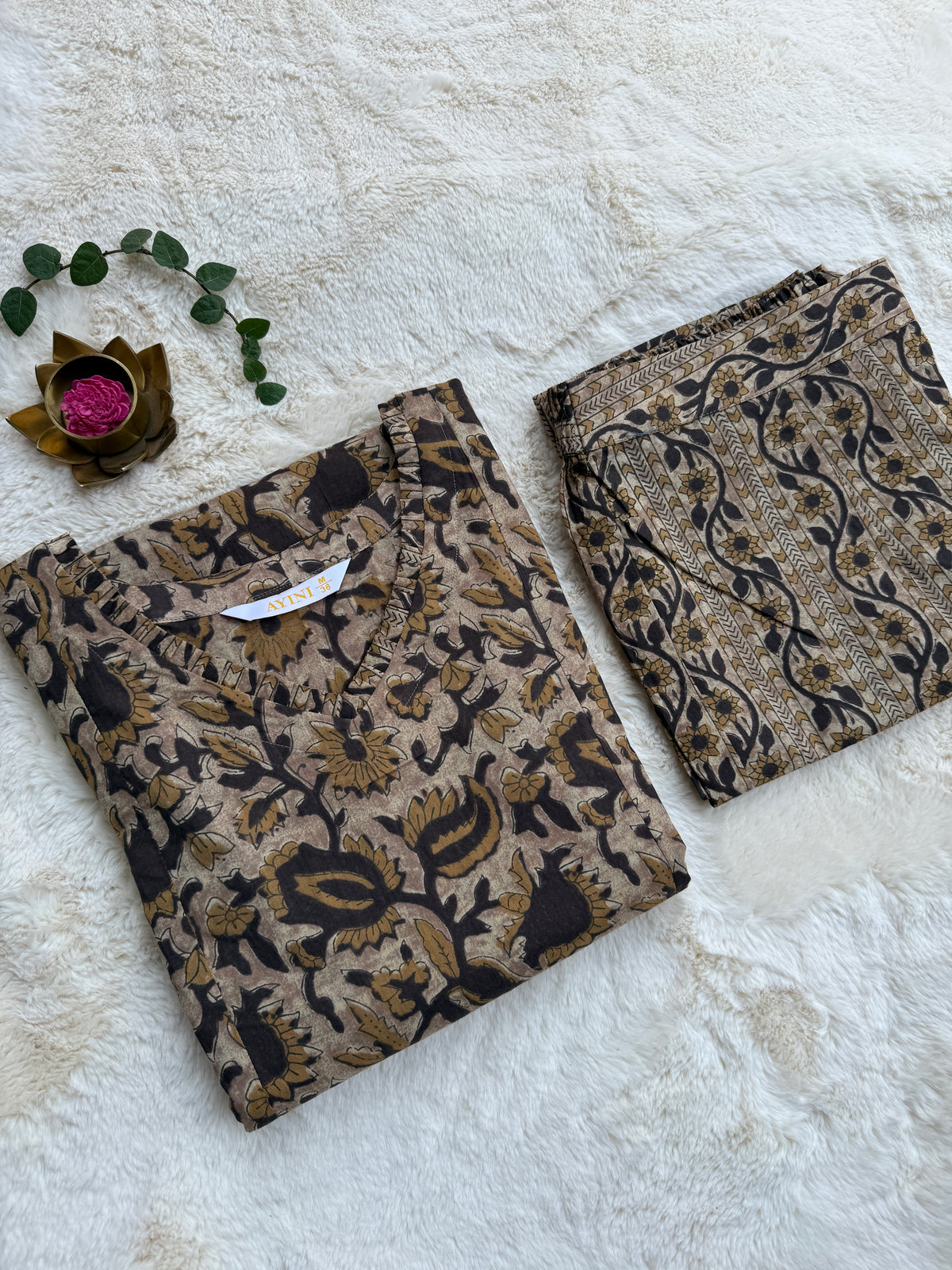Warm Taupe Cotton A-line Co ords