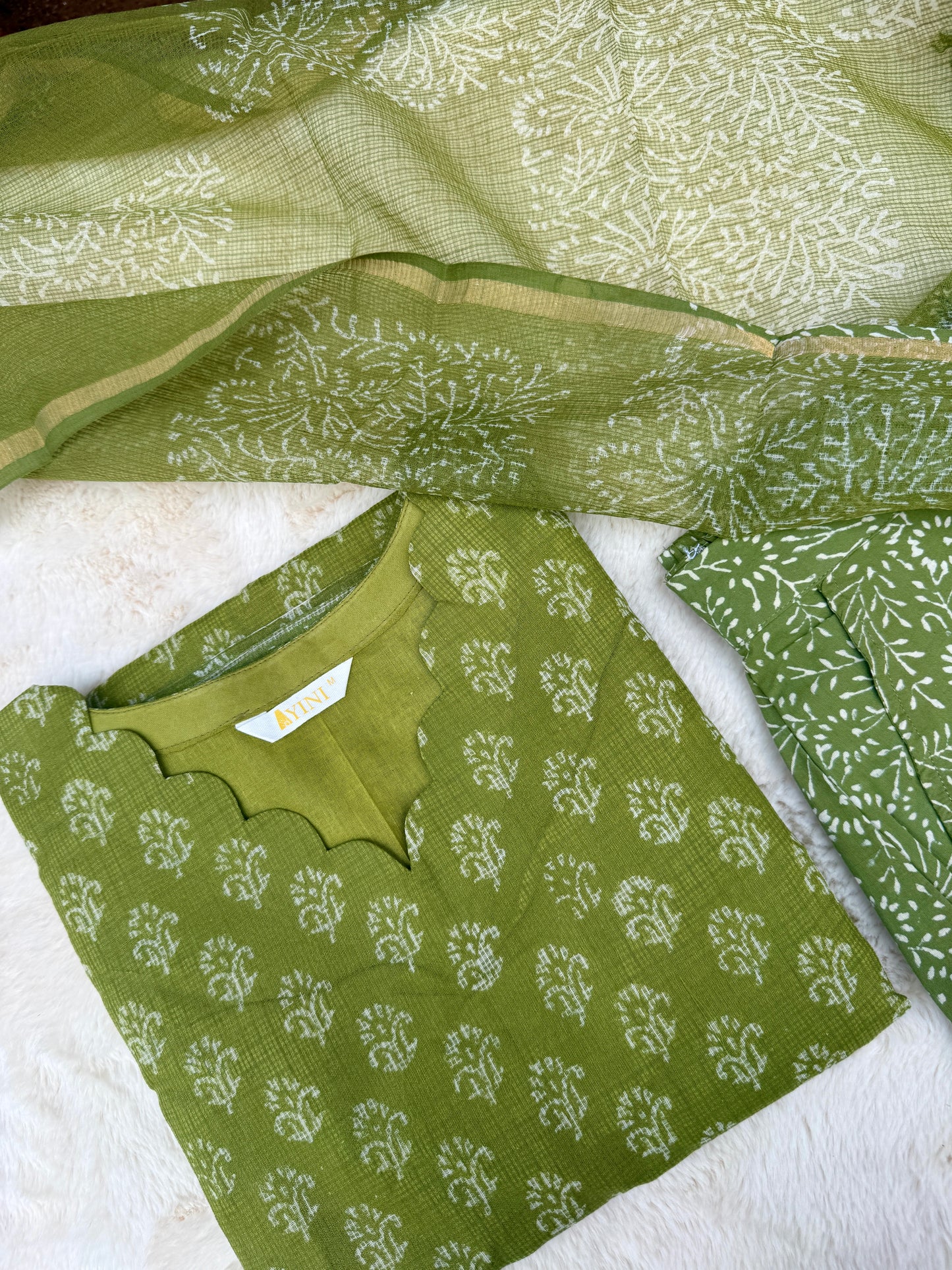 Green Dutta kota 3 pcs Set