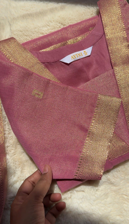 Pink Tissue Silk 2 pcs Set