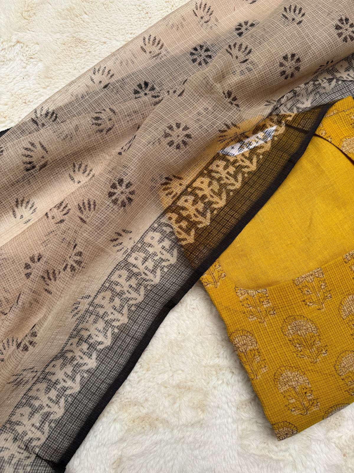 Mustard yellow kota 3 pcs Set