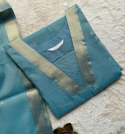 Blue Tissue Silk 2 pcs Set