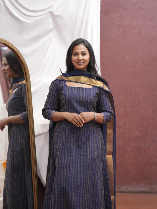 A line - Kurti with shawl