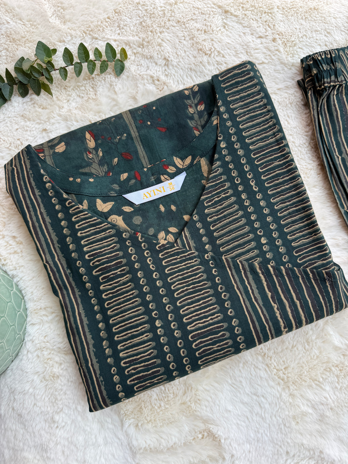 Dark Forest Teal Cotton A-line Co ords
